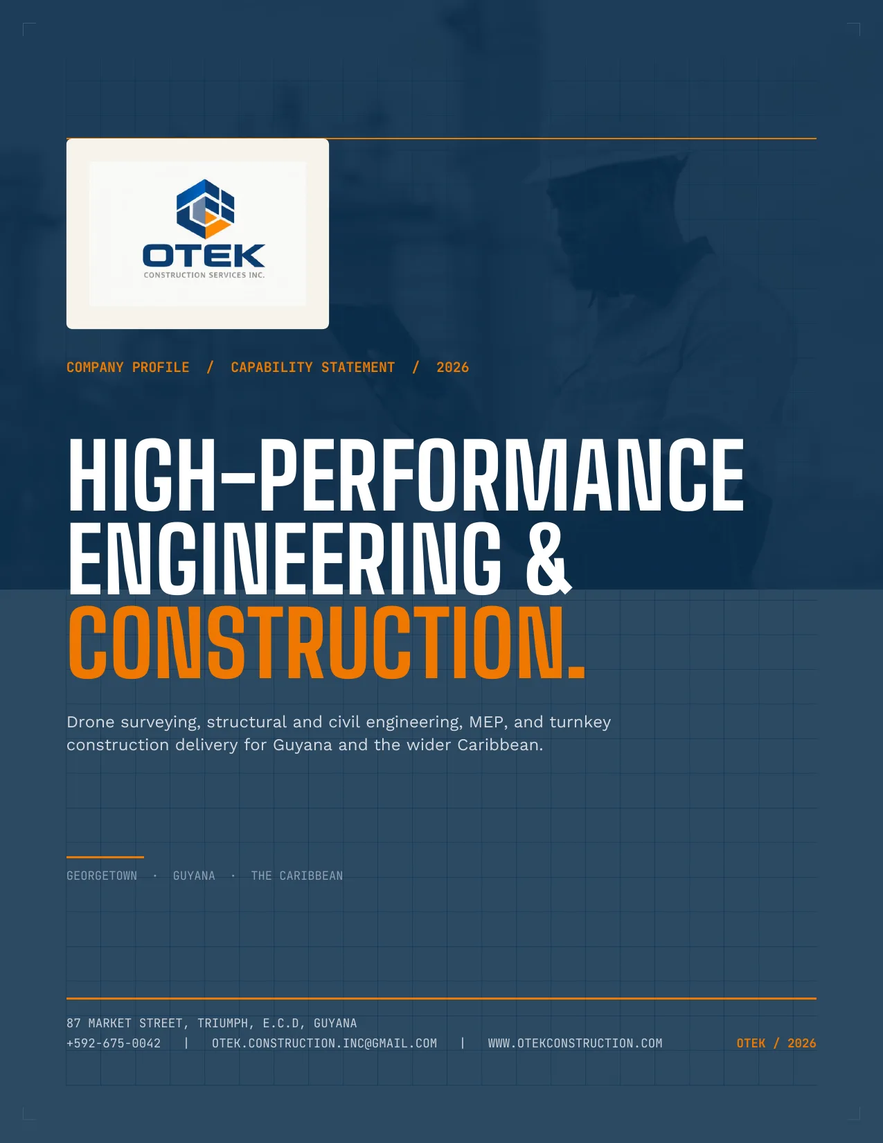 Brochure page 1: High-performance engineering & construction